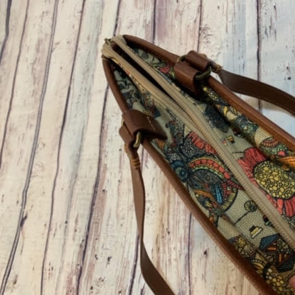 Sakroots Peace 🦉 Owl Straw Purse Handbag Boho - Picture 6 of 6